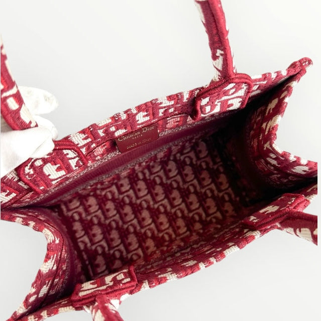 Christian Dior Burgundy Small Book Tote