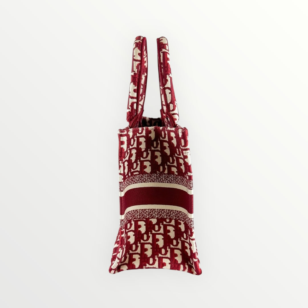 Christian Dior Burgundy Small Book Tote