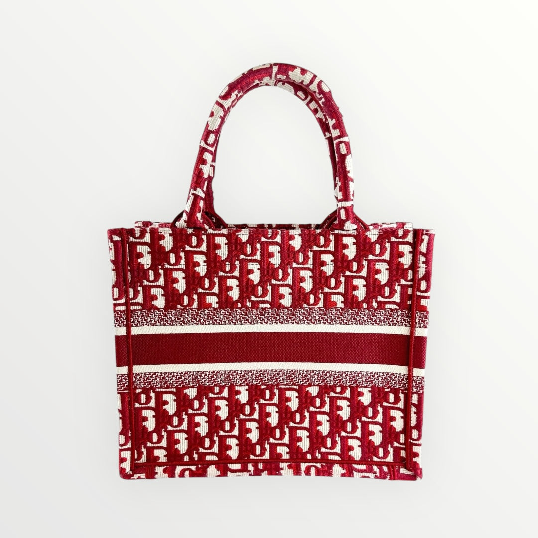 Christian Dior Burgundy Small Book Tote