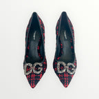 Dolce and Gabbana Black and Red Tweed Pumps Size: 37