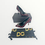 Dolce and Gabbana Black and Red Tweed Pumps Size: 37