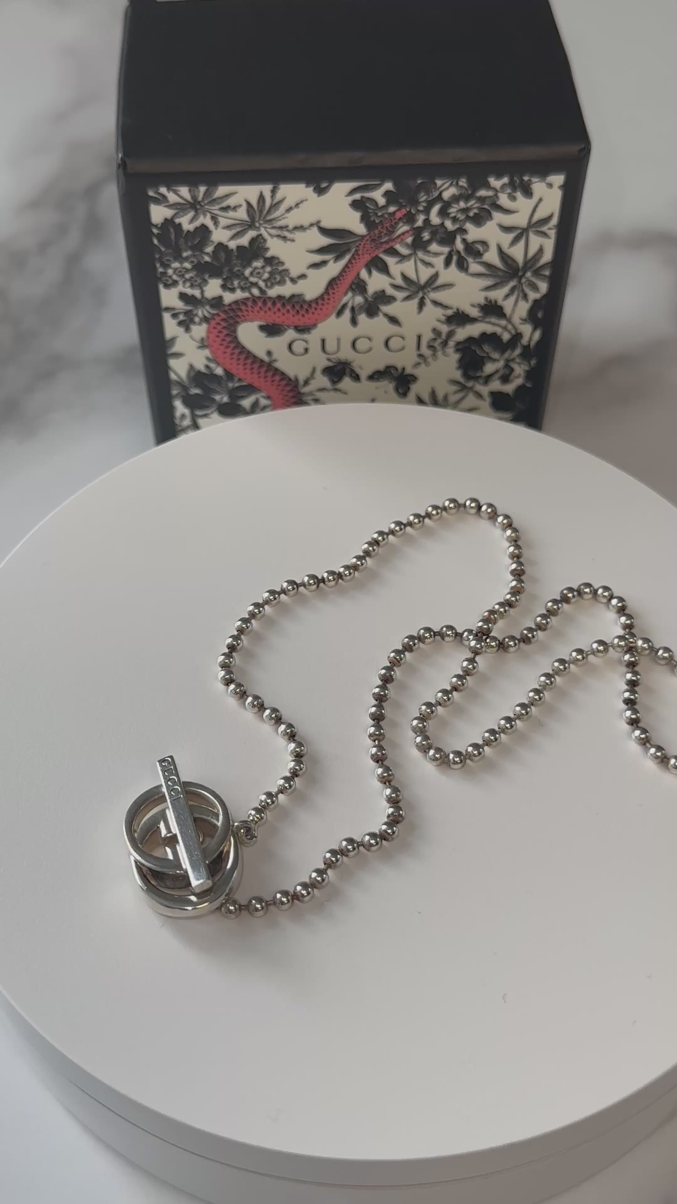 Gucci Silver GG Necklace