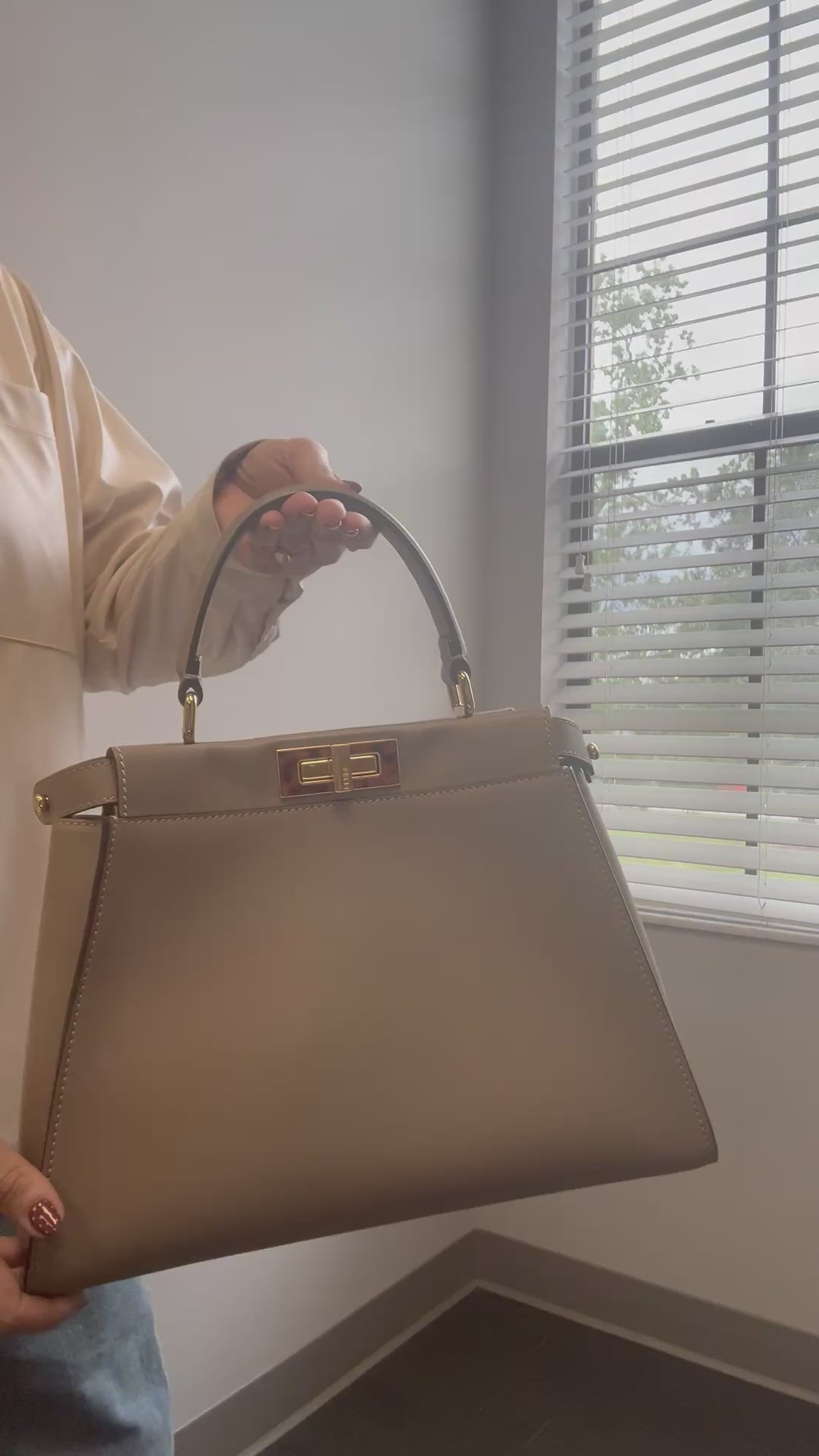 Fendi Light Brown Peekaboo Essentially Bag