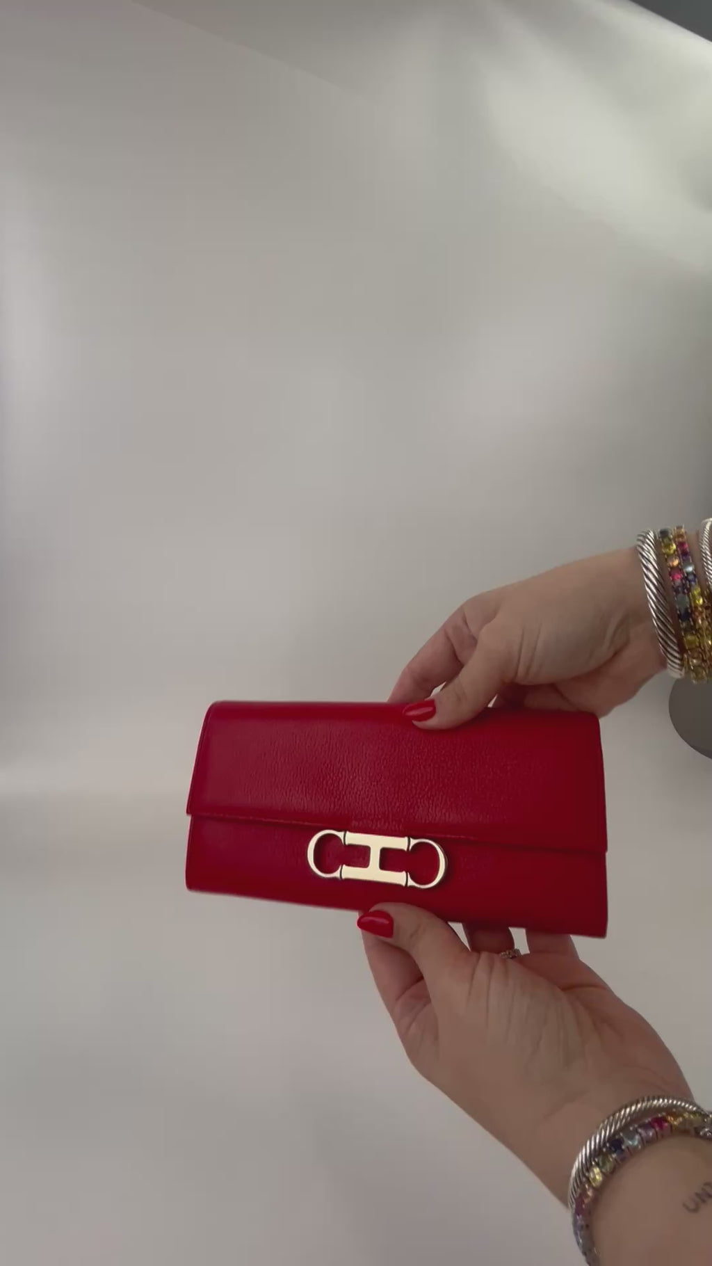 Carolina Herrera Logo Red Full Wallet
