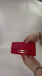 Carolina Herrera Logo Red Full Wallet