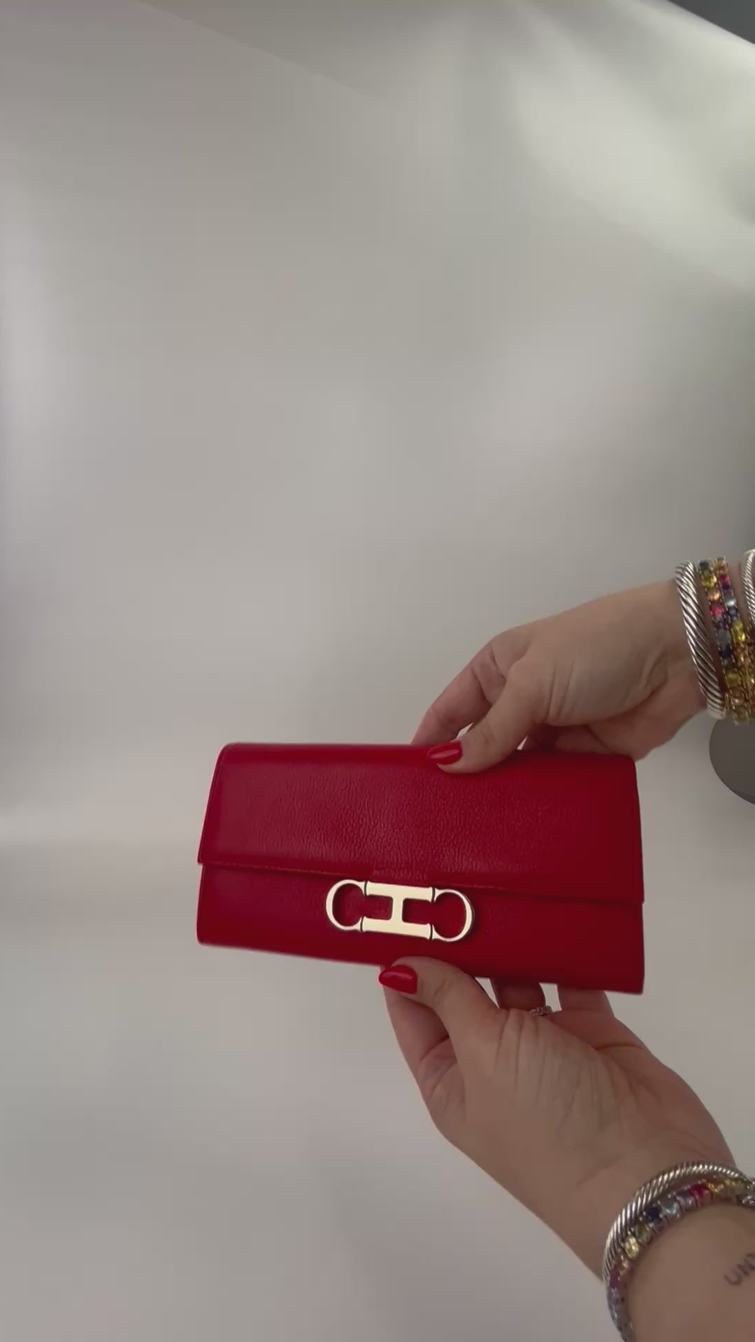 Carolina Herrera Logo Red Full Wallet