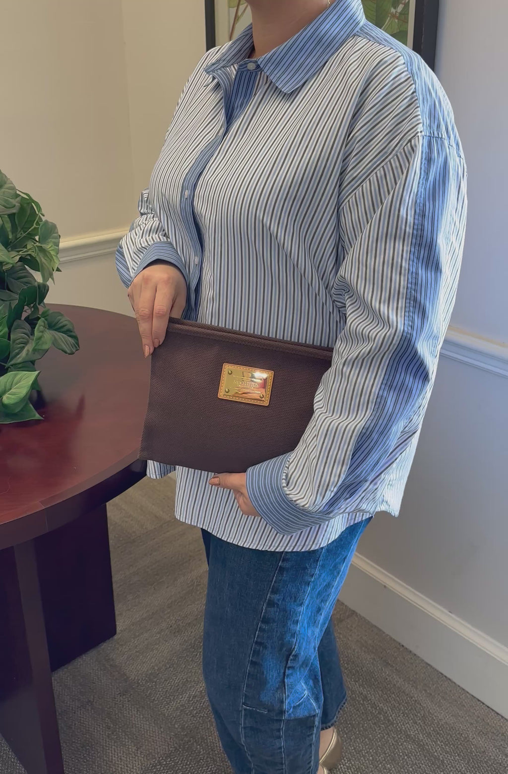 Louis Vuitton Brown Pochette Platform GM Antigua Pouch