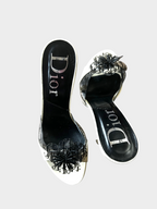 Dior Trotter PVC Flower Diorissimo Mule Heels Size 37