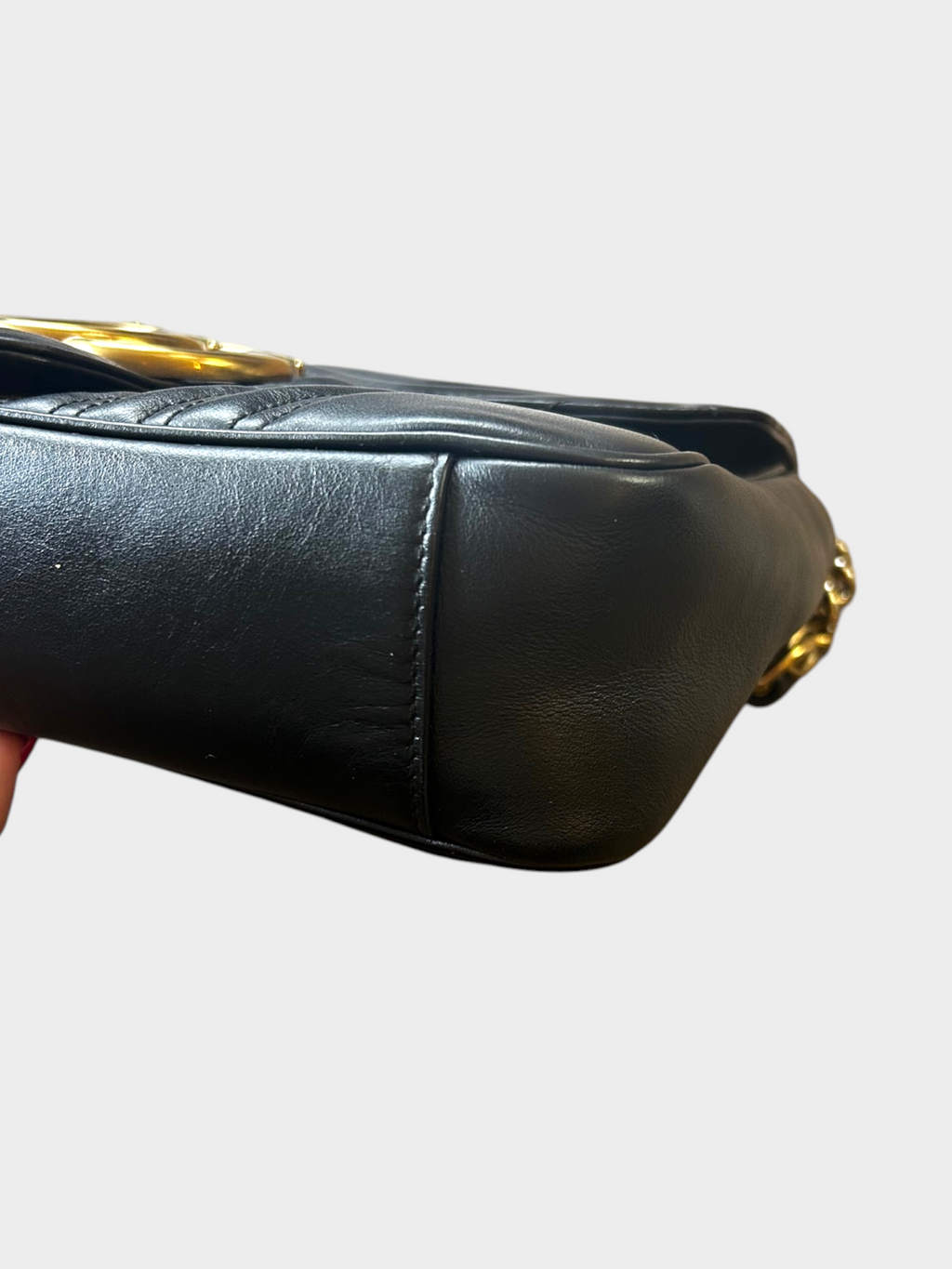 Gucci Black GG Marmont Flap Bag