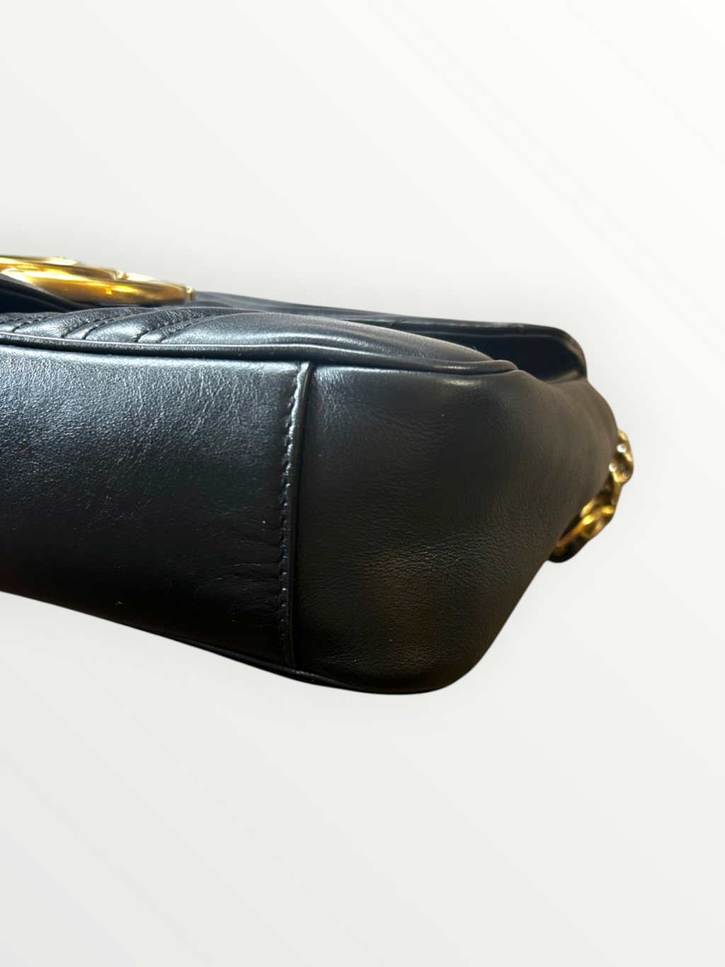 Gucci Black GG Marmont Flap Bag