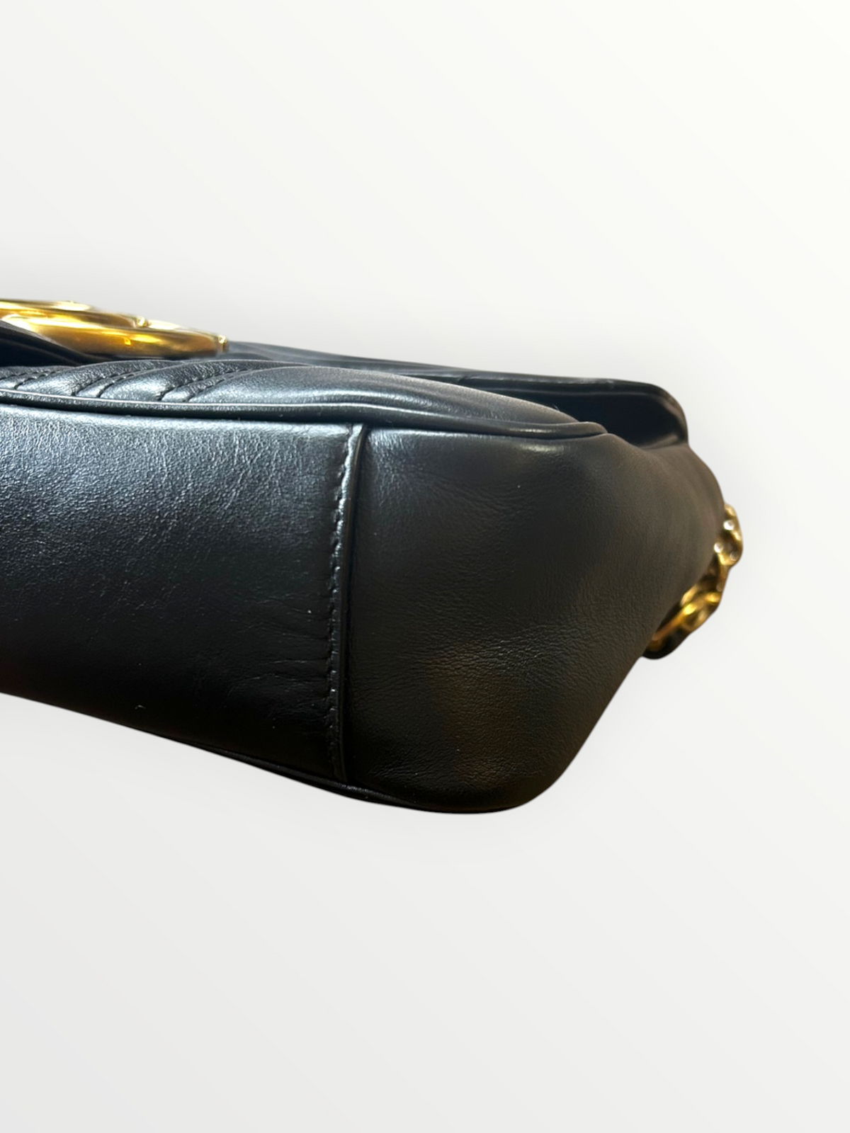 Gucci Black GG Marmont Flap Bag
