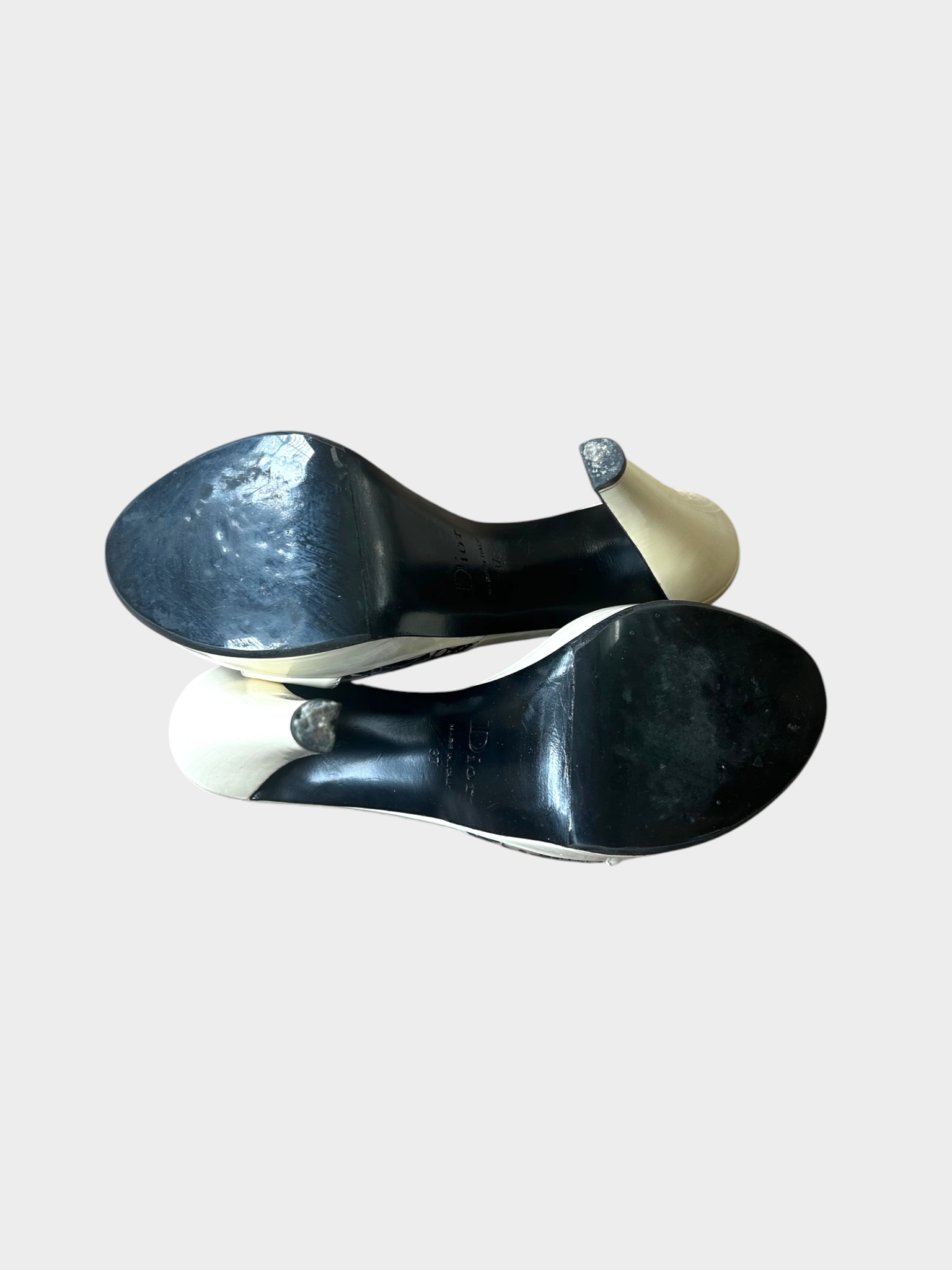 Dior Trotter PVC Flower Diorissimo Mule Heels Size 37