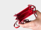 Chanel Red Patent Leather CC Pochette Shoulder Bag